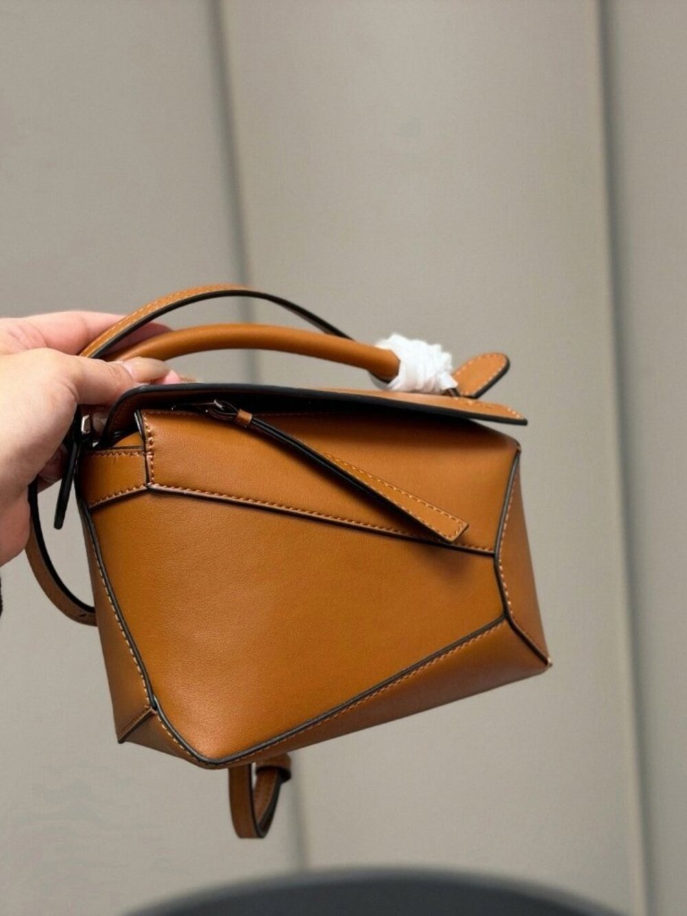 Loewe Geometric Bag, Brown Calfskin, 24 x 15 cm (Large)